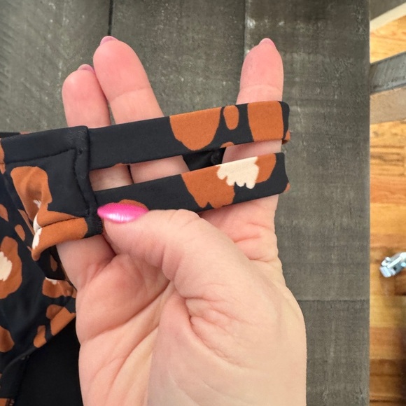 SHADE & SHORE Leopard Print Low Cheeky Coverage Bikini Bottom XL (16-18) NEW - Picture 2 of 8